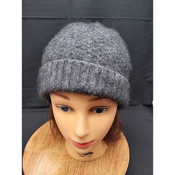 Womens Koru Wool, Possum Fur And Silk Knit Winter Hat Charchol Grey One Size - Picture 4 of 7